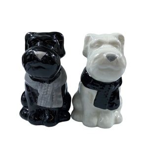 Terrier salt and pepper shakers